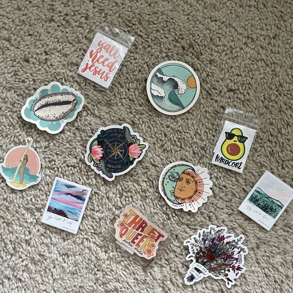 Mix of pura vida and Altar’d state stickers